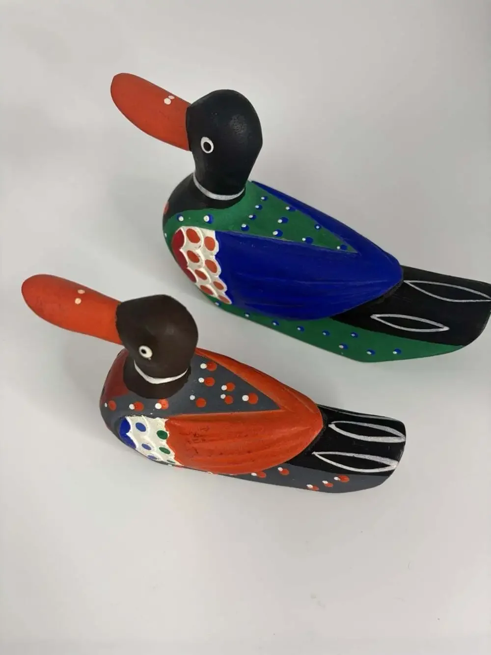 Hand painted Korean Wedding Ducks Lot Of 2
